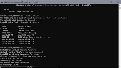 Install WSL .